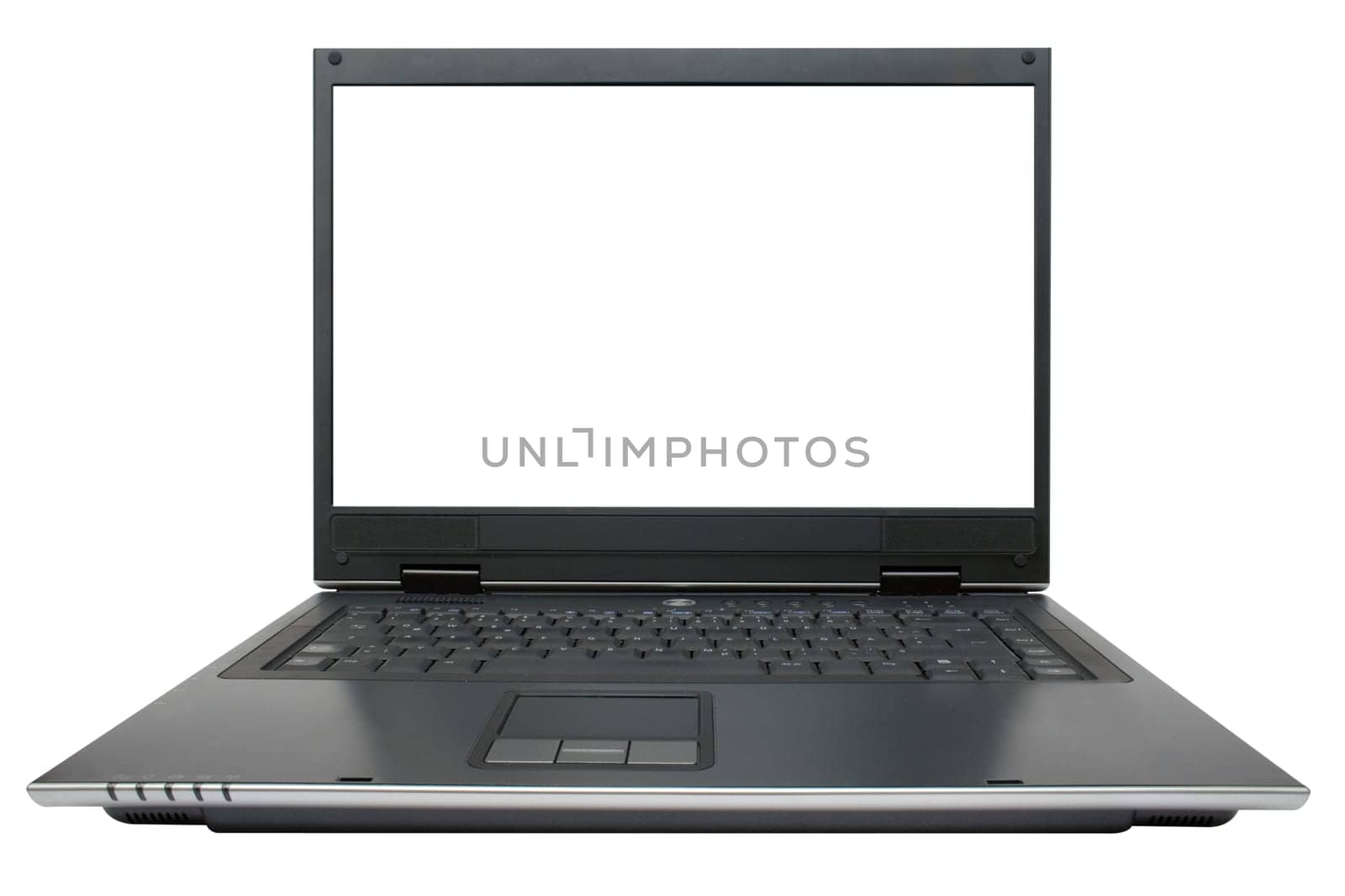 Notebook with blank screen
