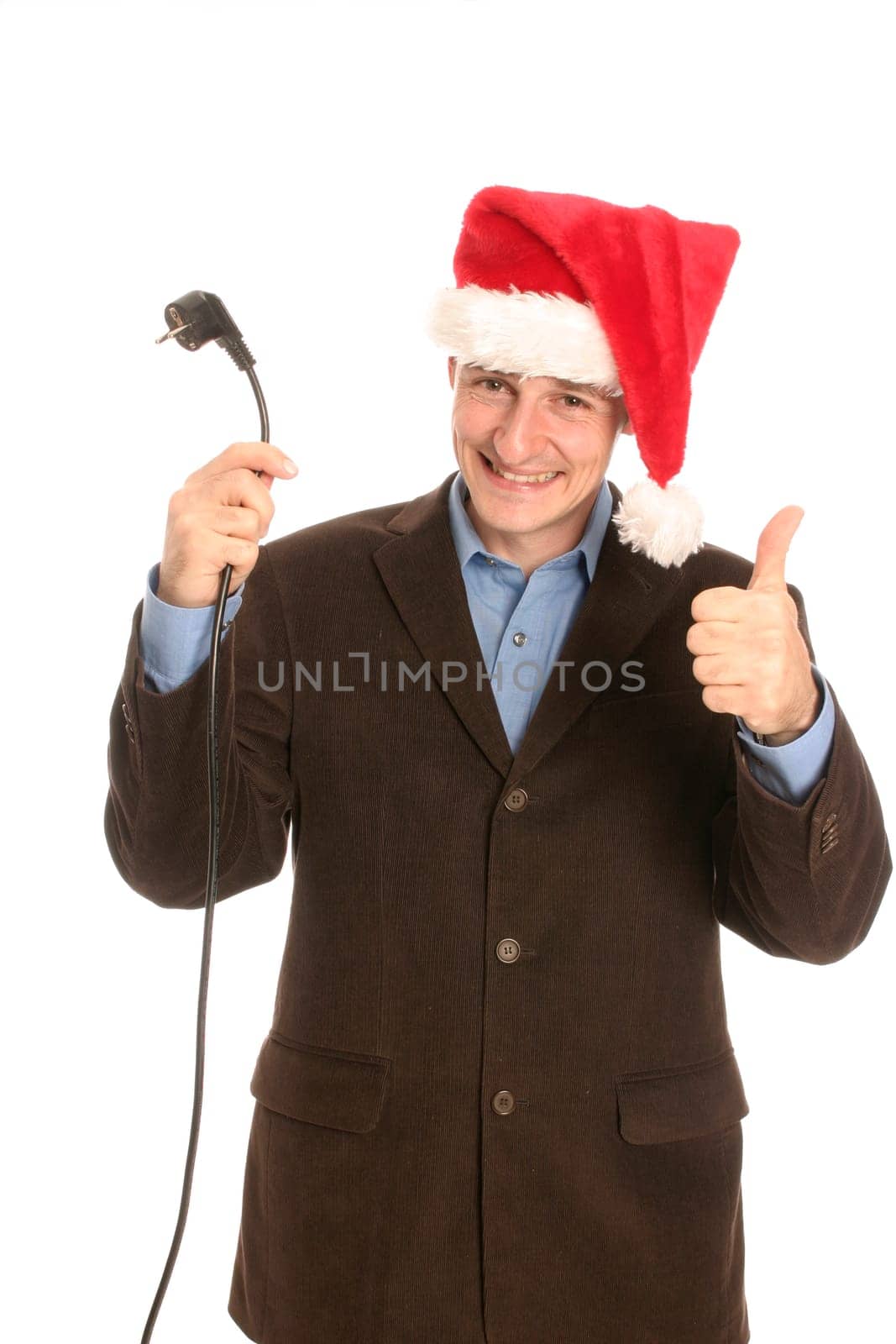 Man with power cord