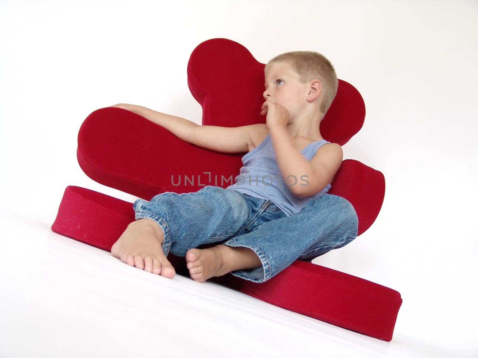 on the armchair