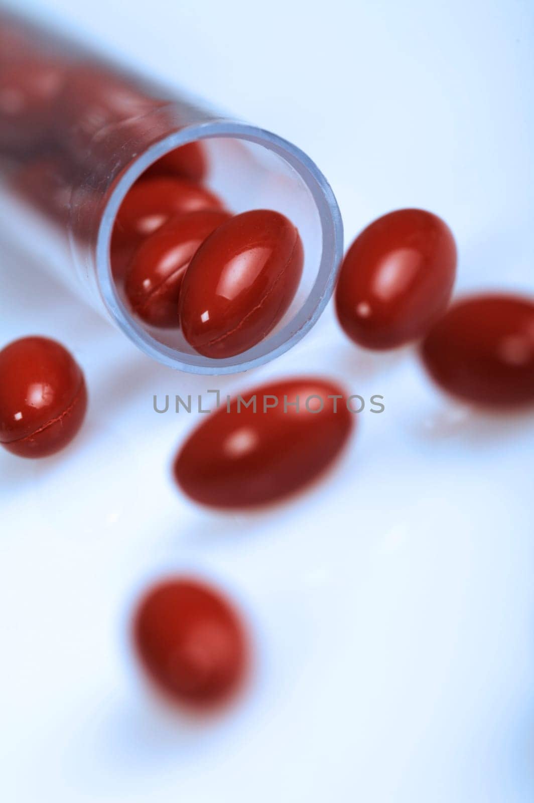 Test tube with tablets