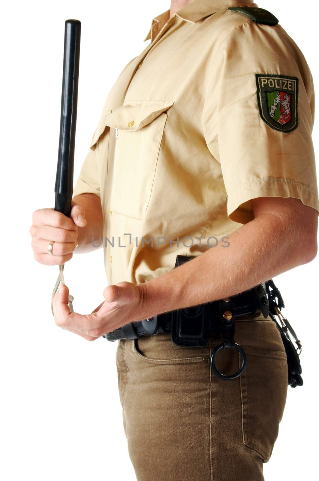 Policeman with baton