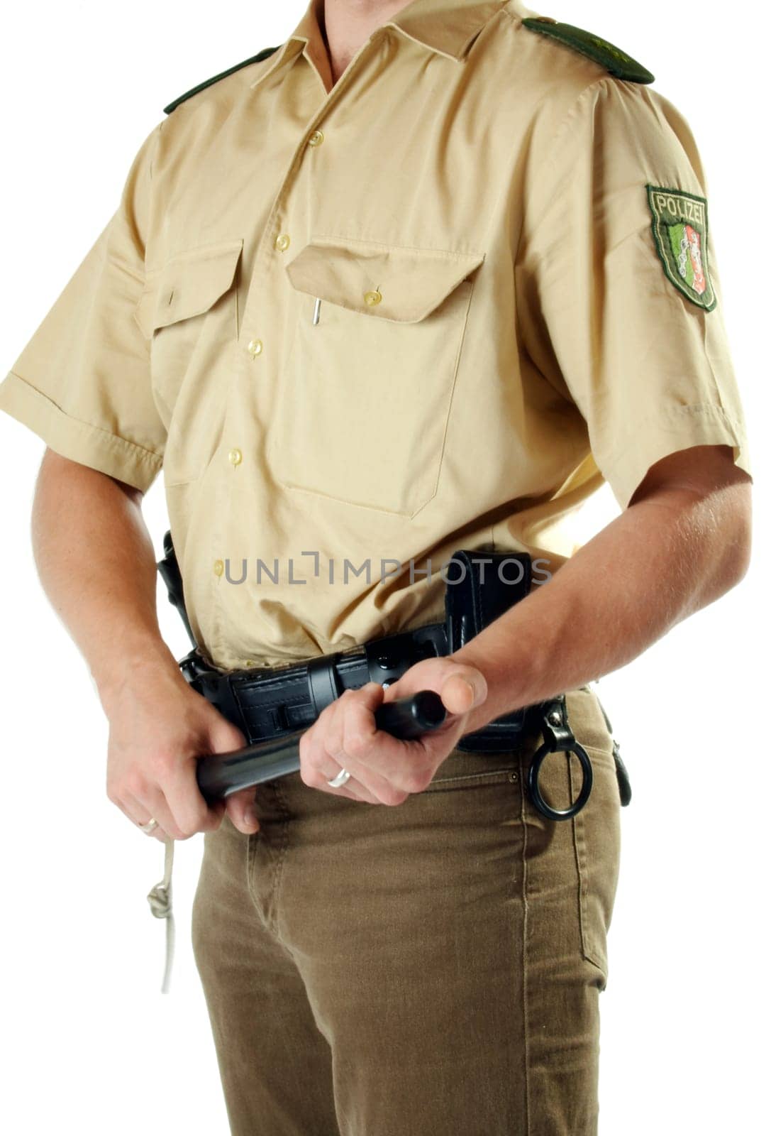 Policeman with baton