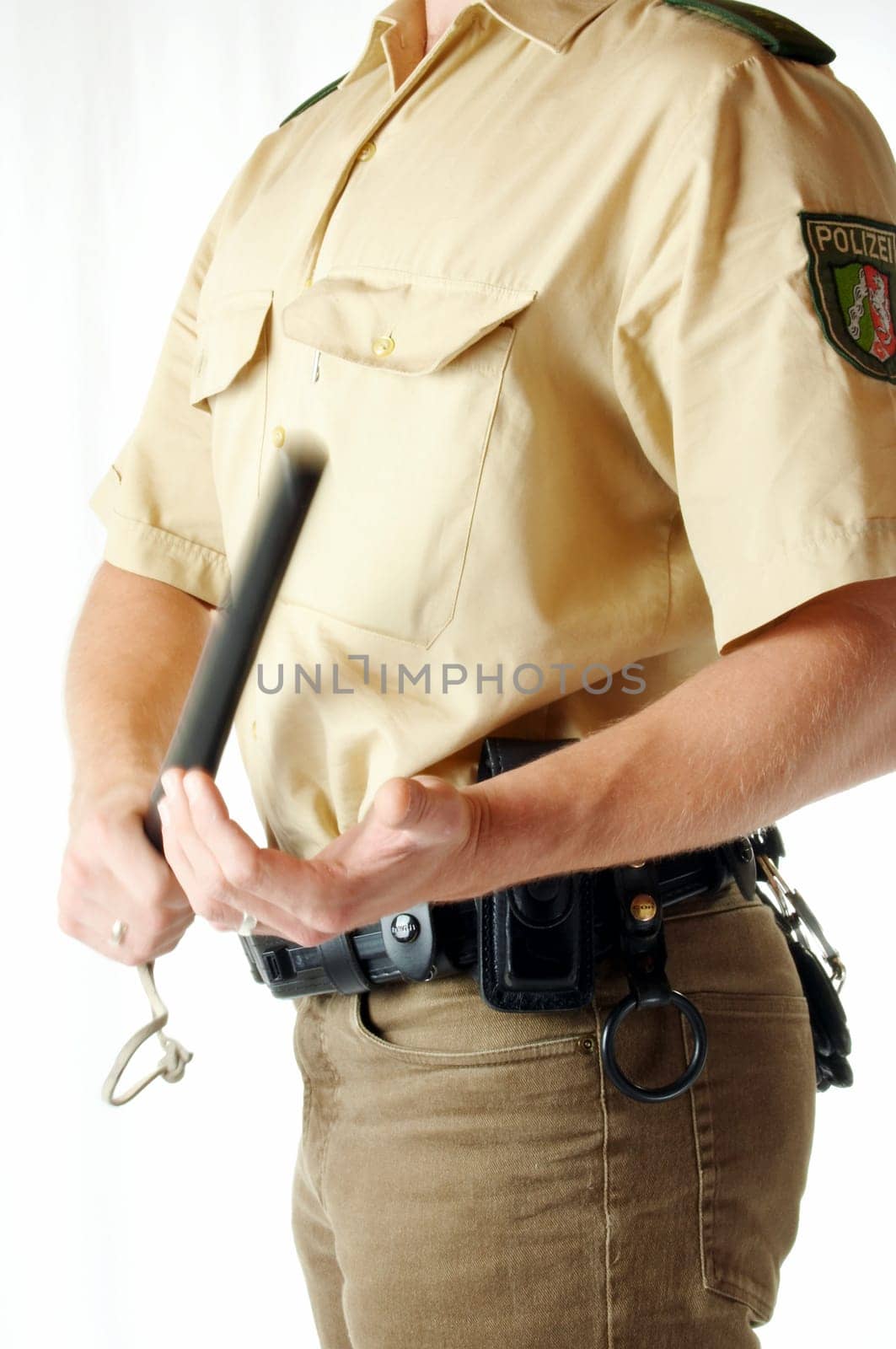 Policeman with baton