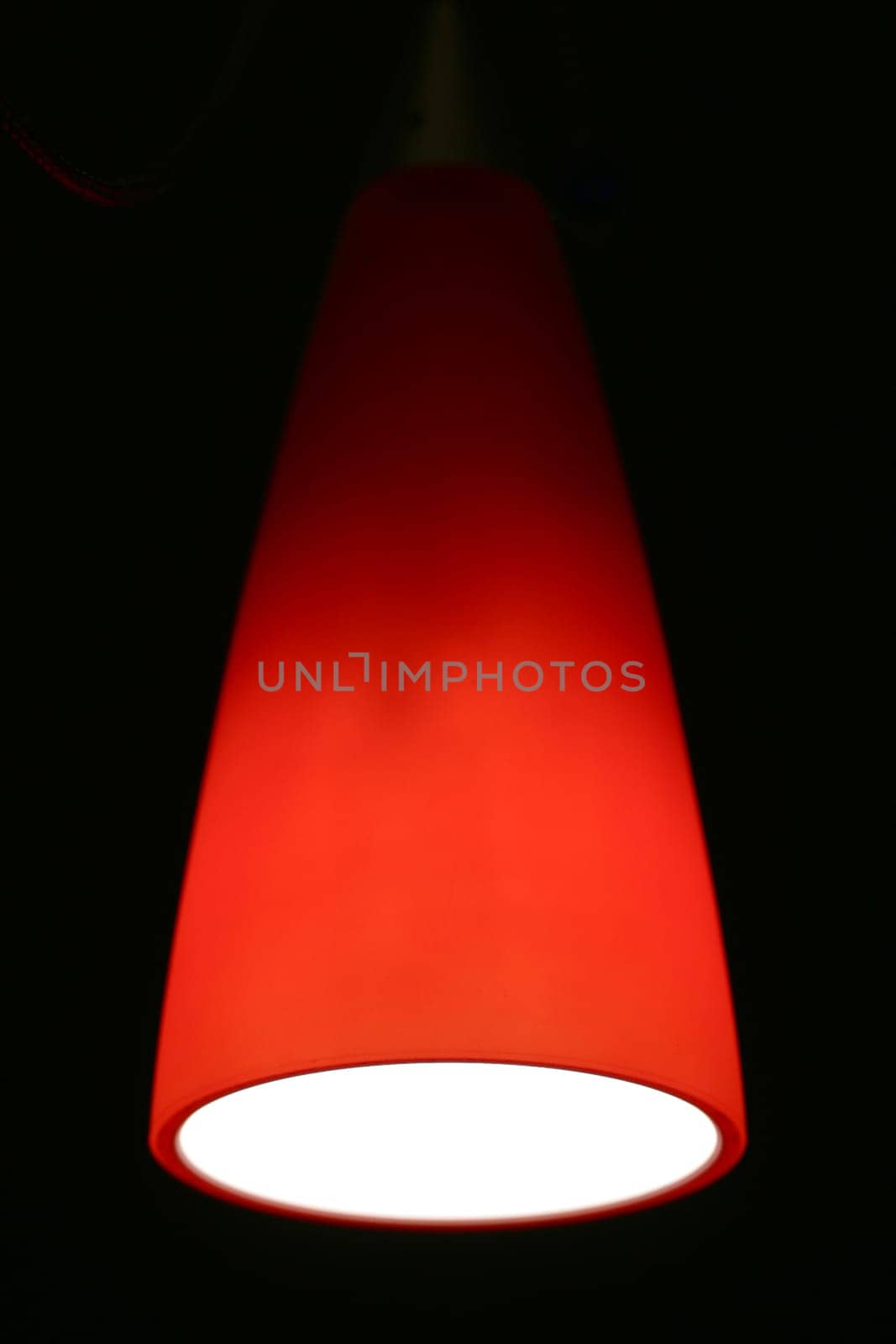 red lampshade