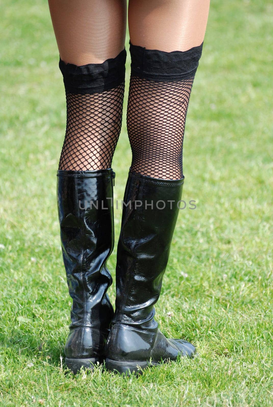 Legs with boots and stockings