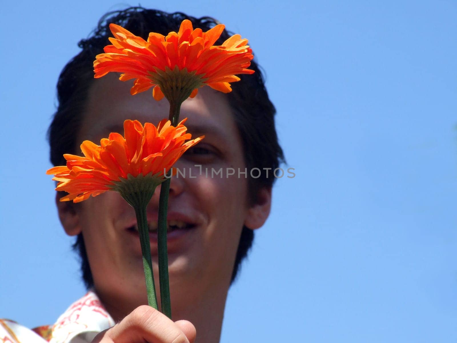 Giving flowers