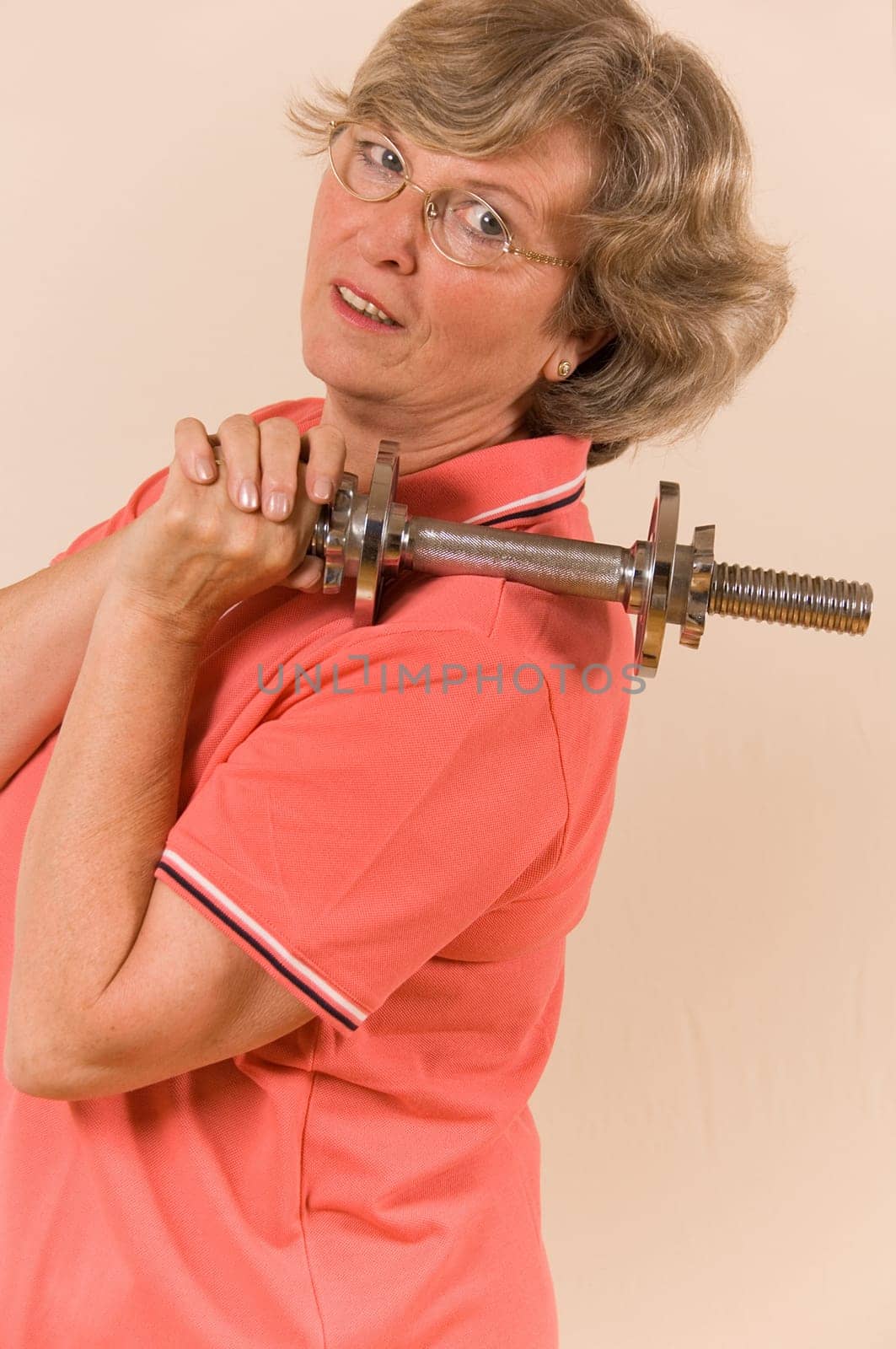 Woman doing fitness exercise
