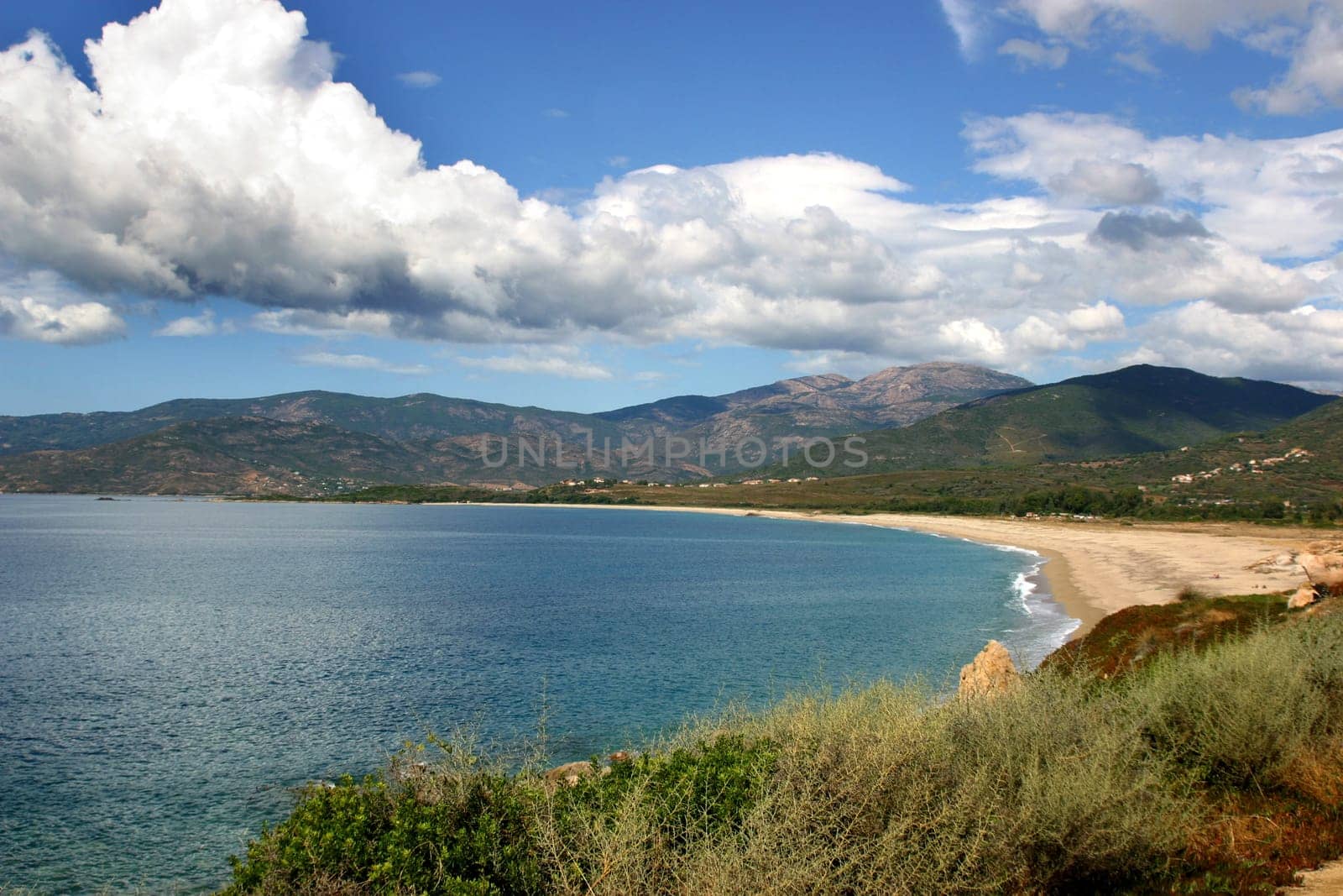Beach in the west of Corsica