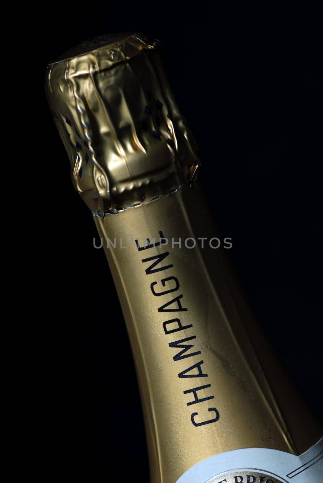 Champagne bottle detail