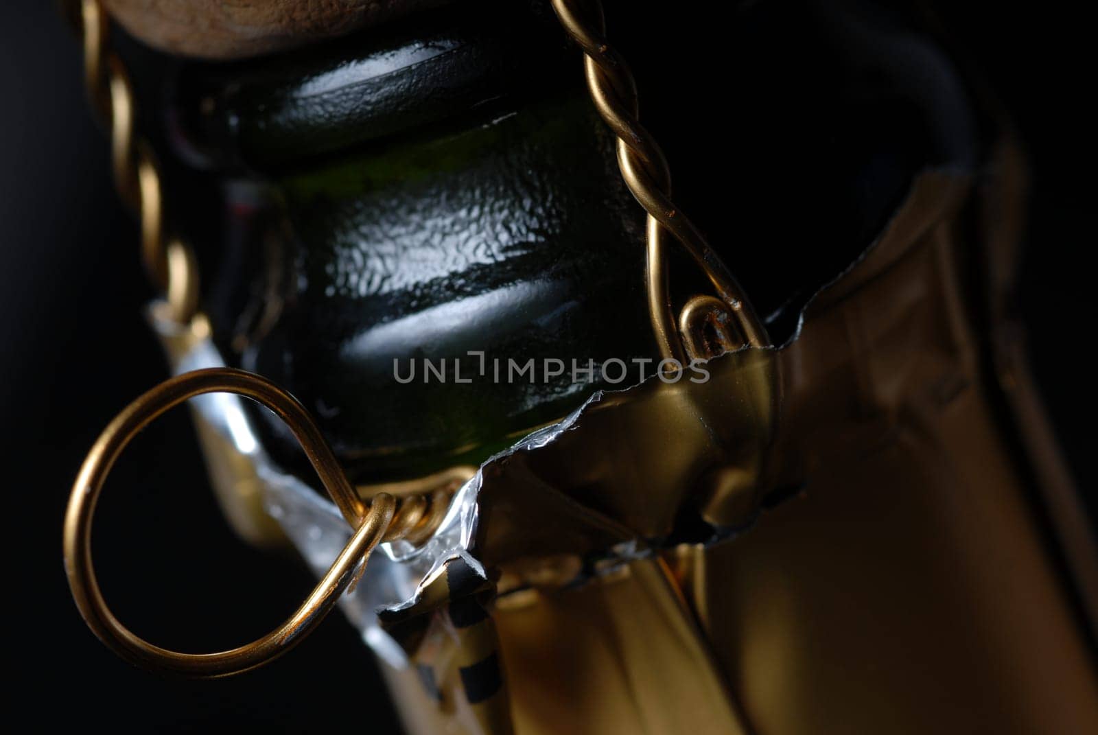 Champagne bottle detail