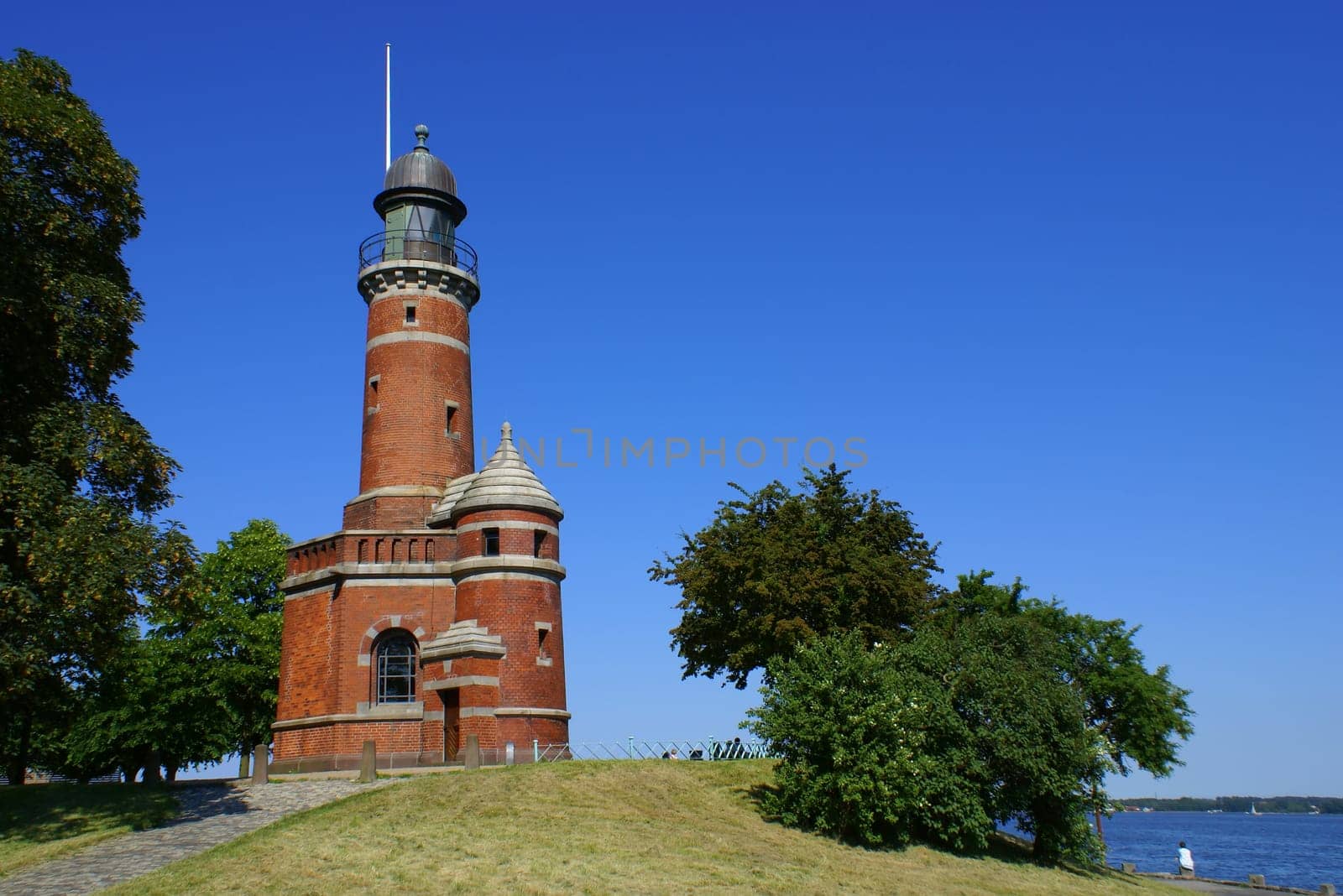 Built in 1895 for the inauguration of the Kaiser Wilhelm Canal - now the Kiel Canal. In the lower part there is a secular memorial room where you can even get married today.