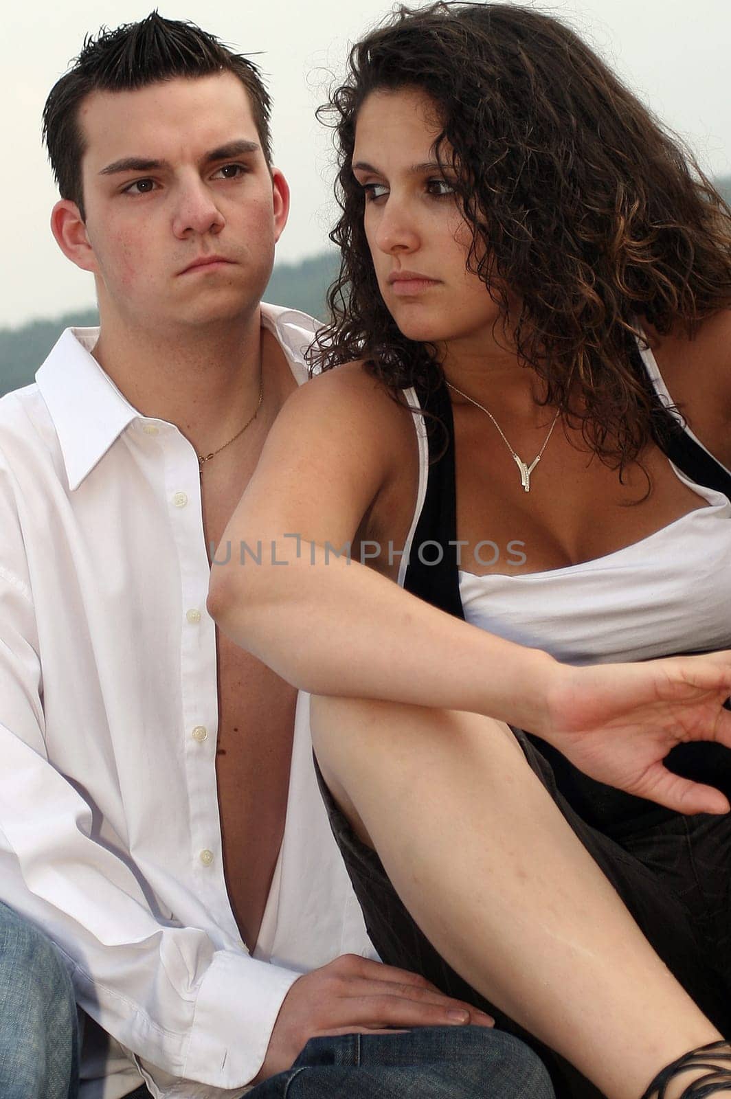 Thoughtful couple