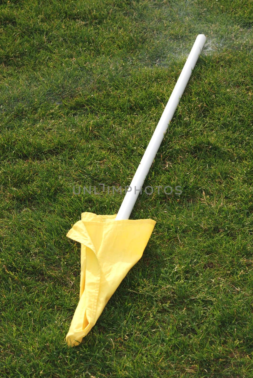 Corner flag on the ground