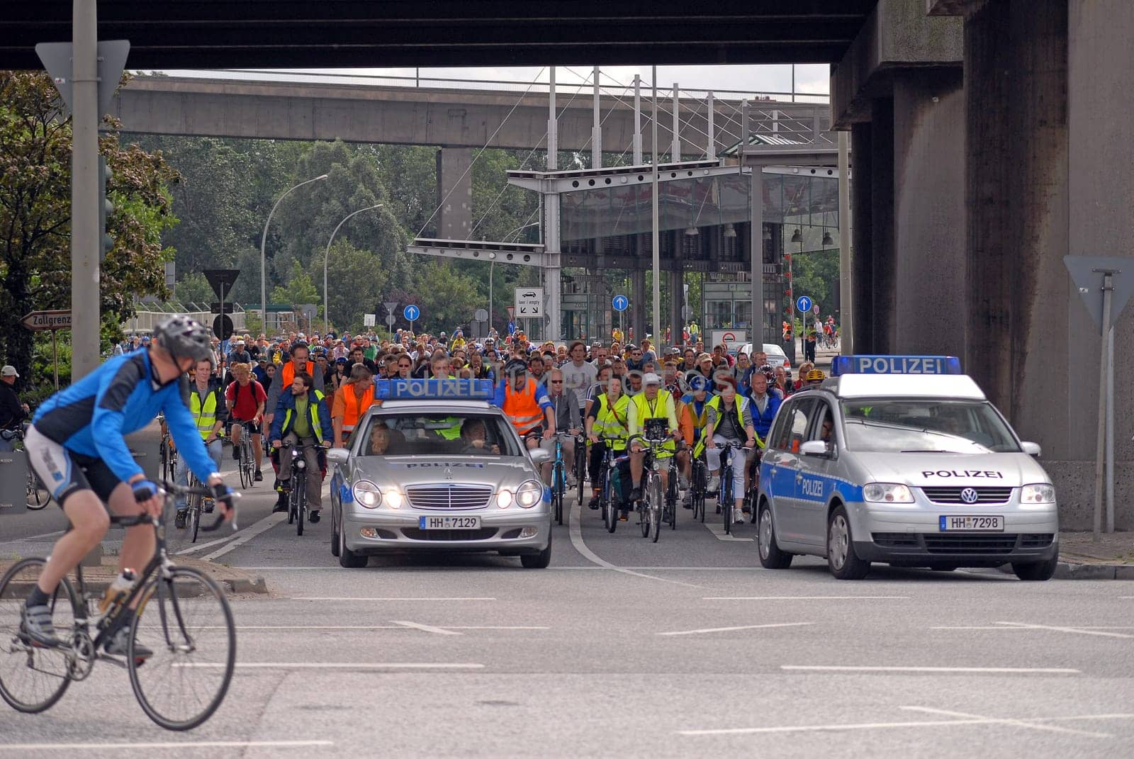 Bicycle rally in Hamburg
