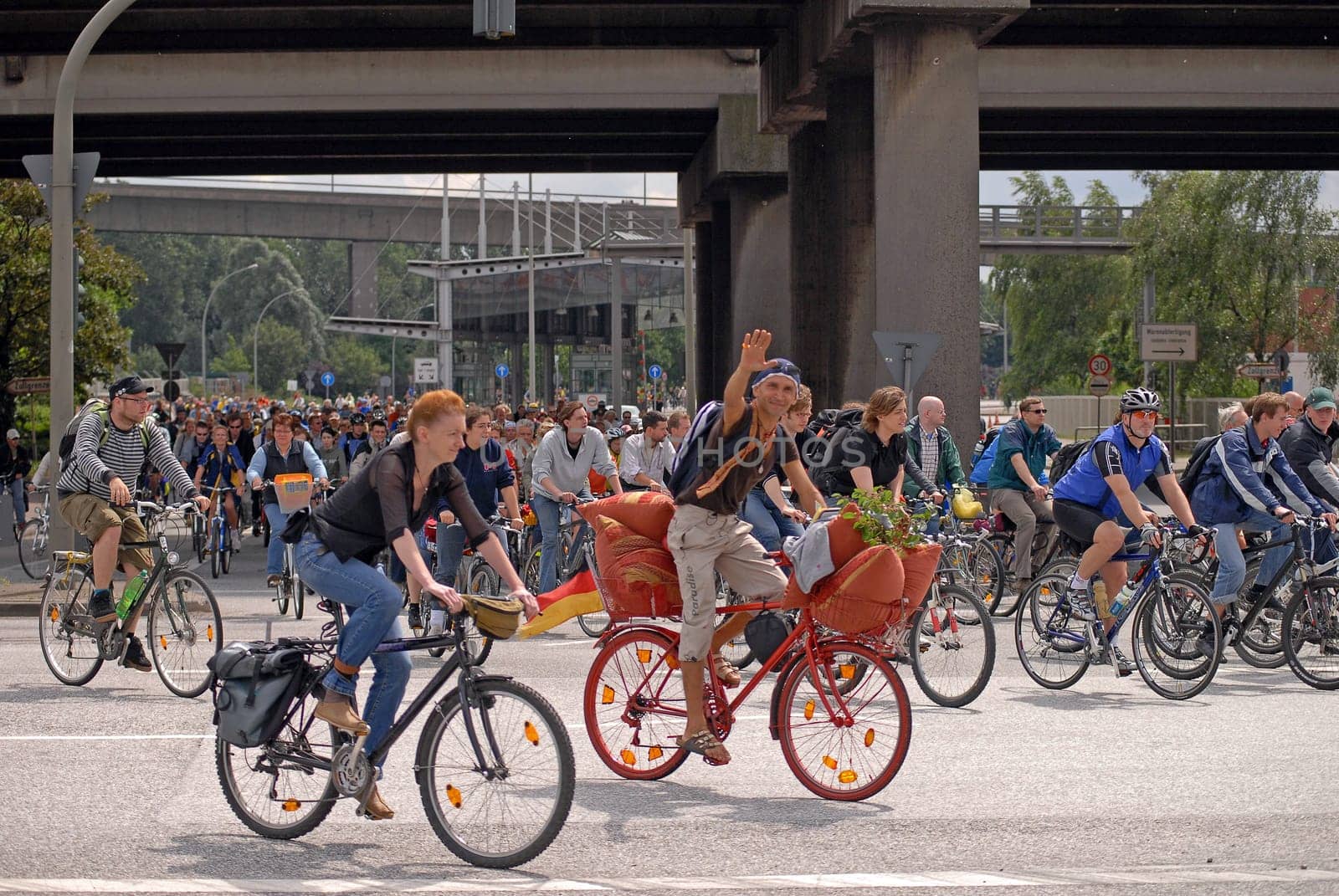 Bicycle rally in Hamburg