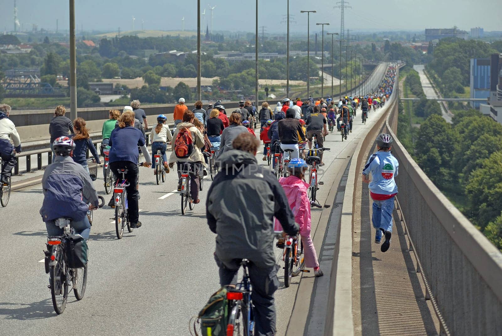 Bicycle rally in Hamburg