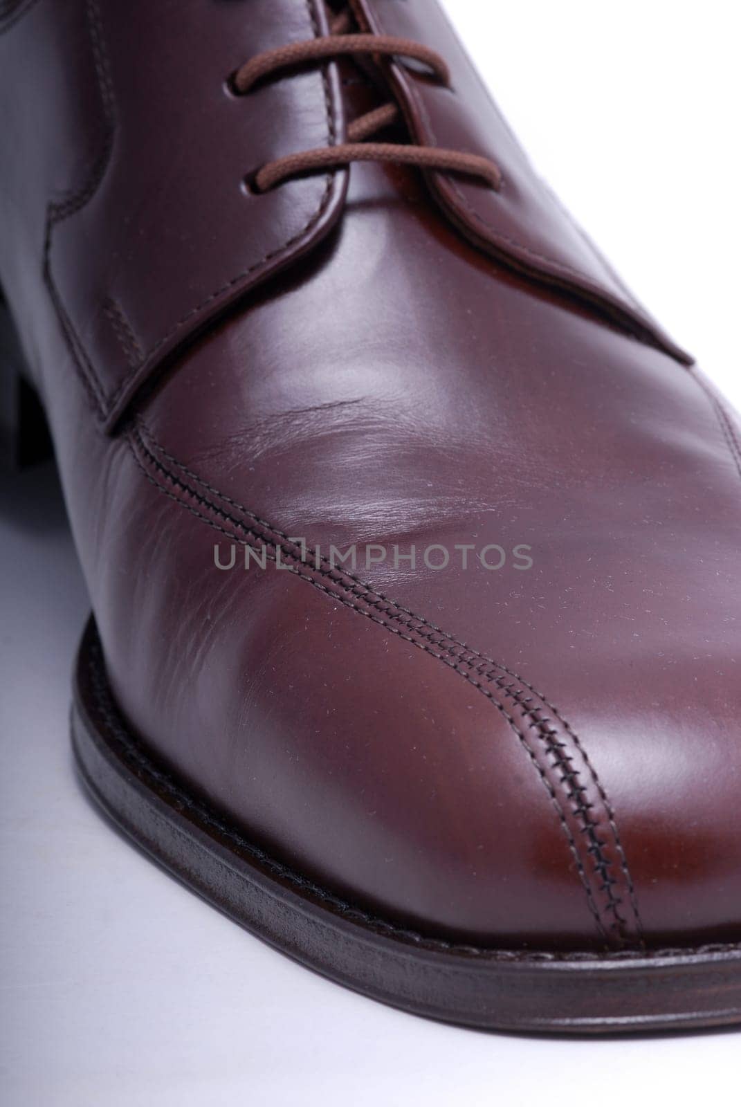 Brown leather shoe