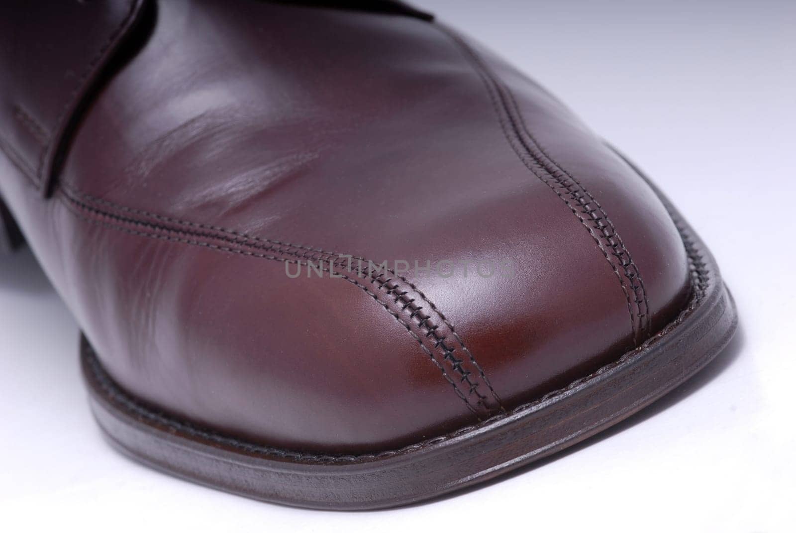 Brown leather shoe