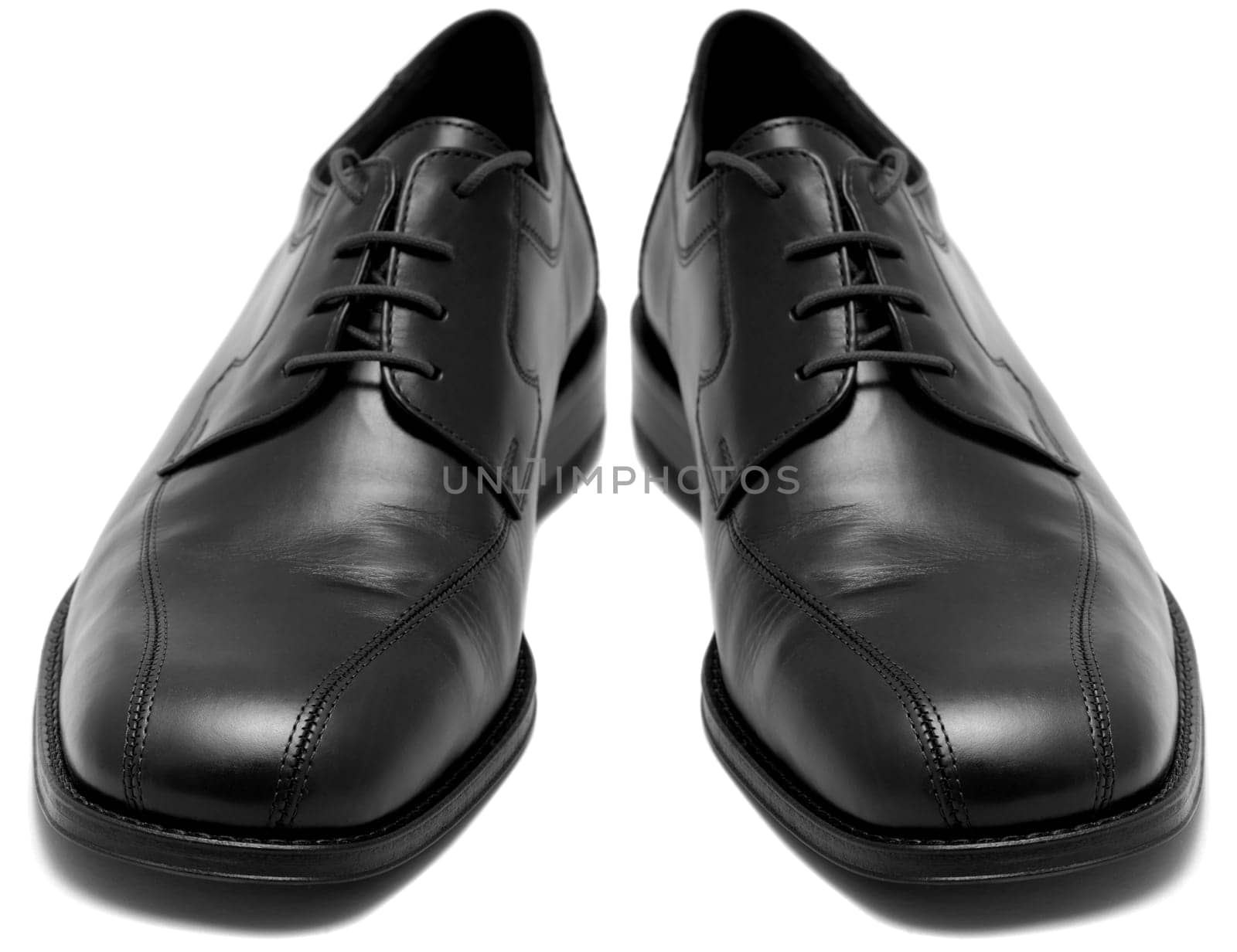 Black leather shoes
