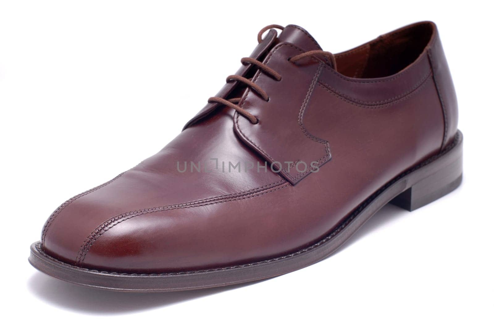 Brown leather shoe