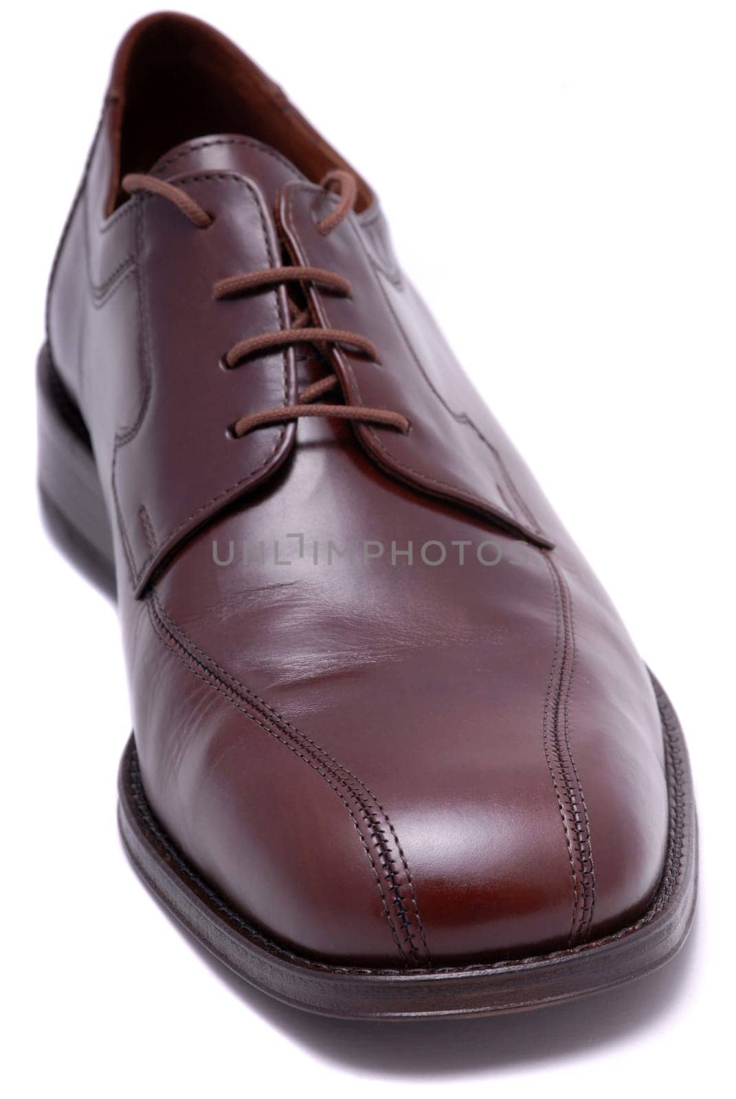 Brown leather shoe