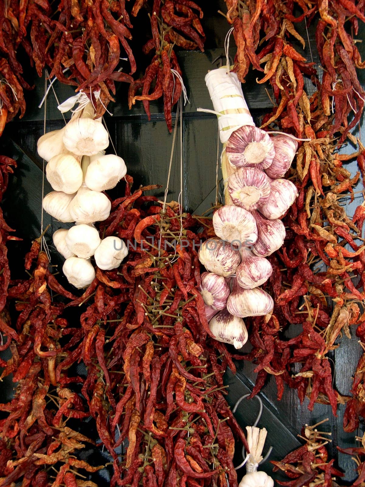 Garlic and hot peppers