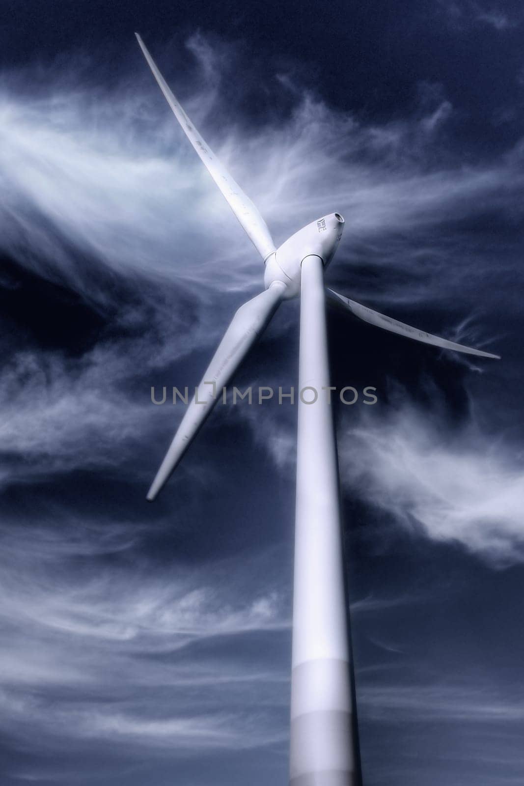 Wind turbine in a storm (High Dynamic Range)