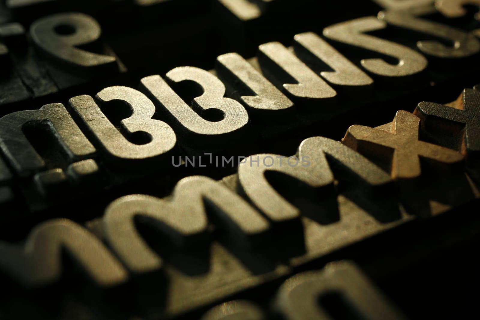 Lead typesetting letters