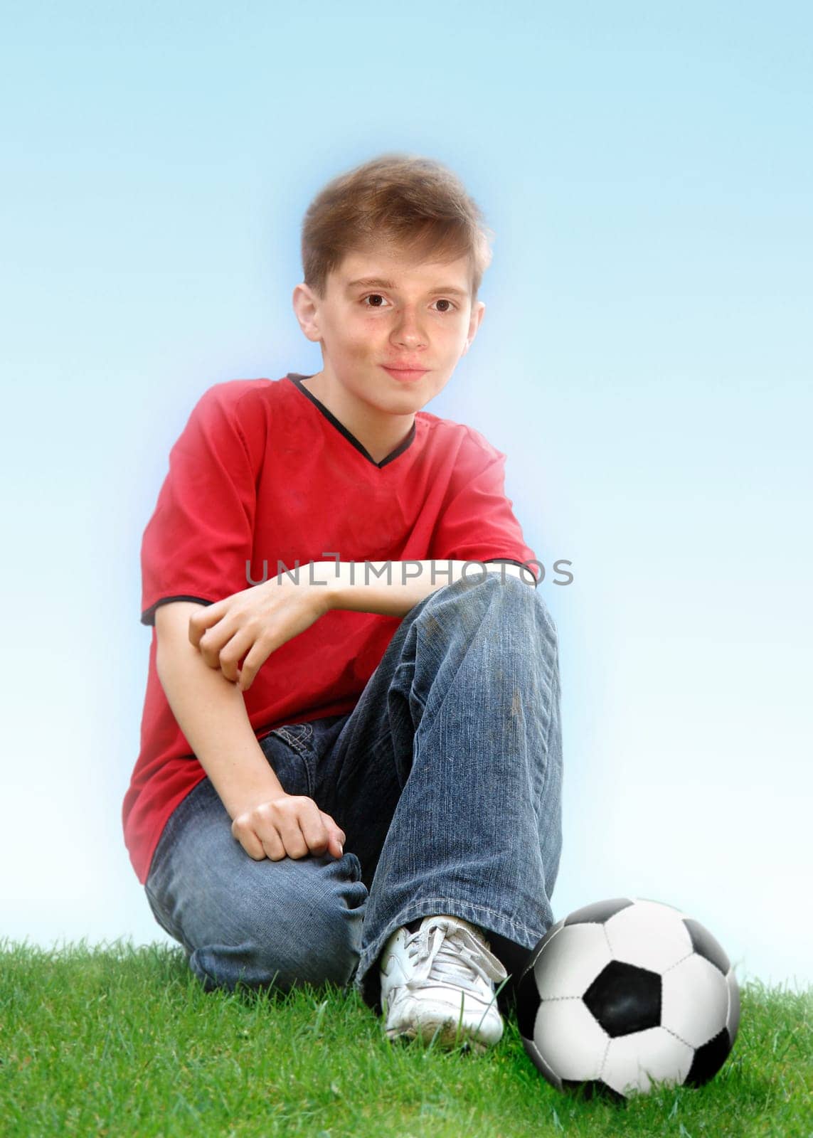 Boy with soccer