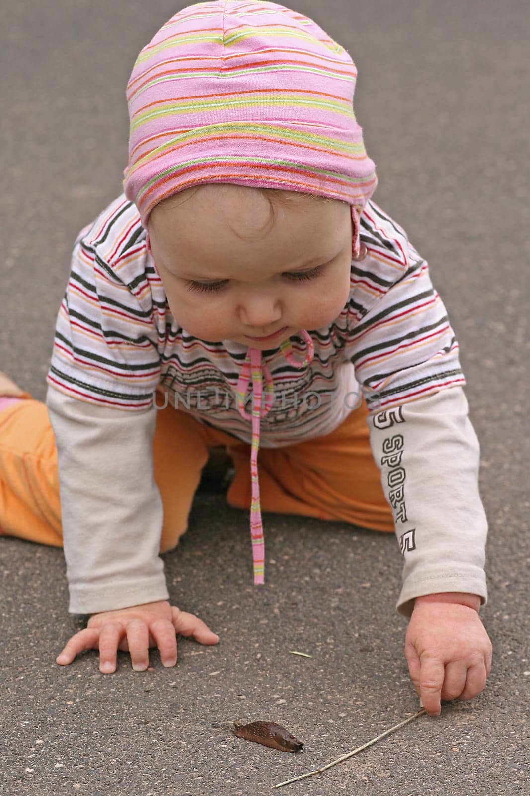 Child with snail