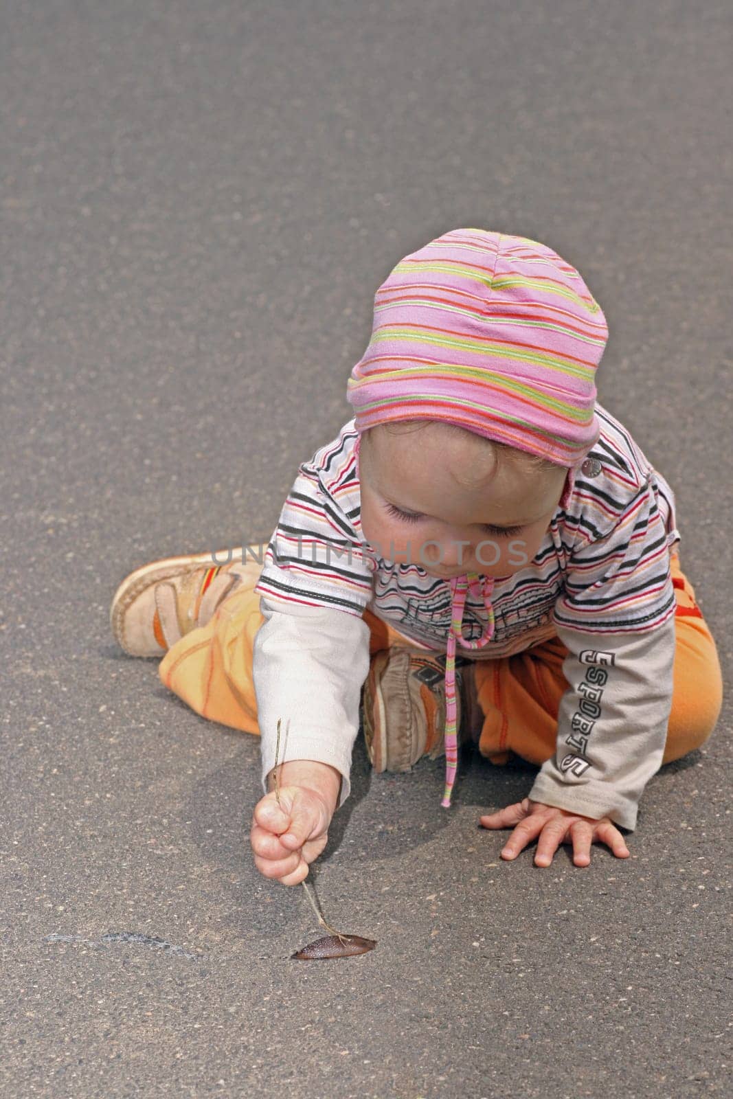 Child with snail