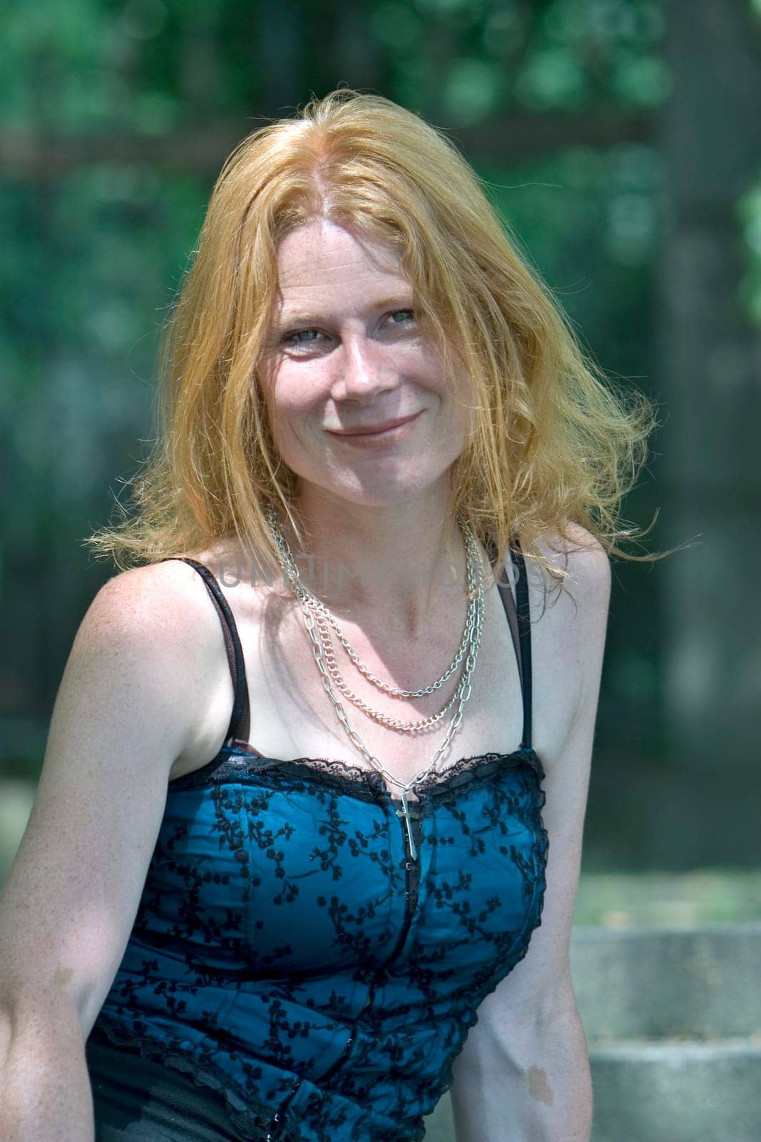 red-haired woman over 40