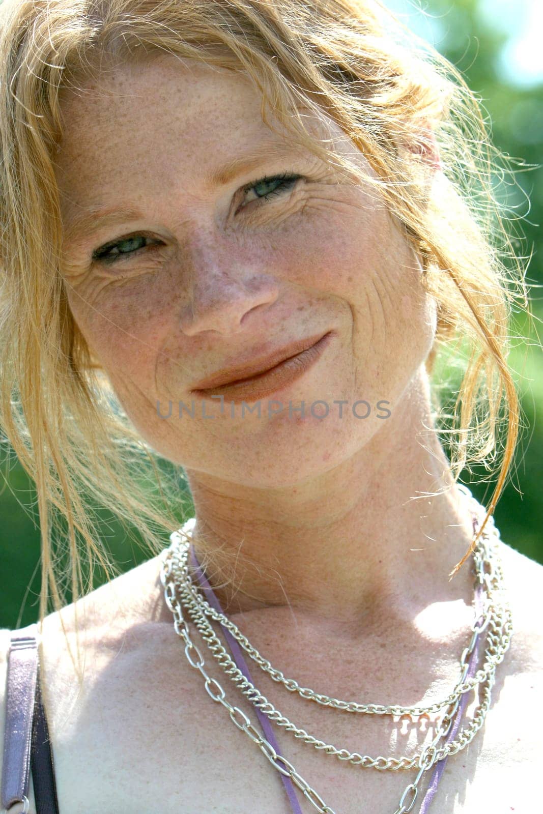red-haired woman over 40