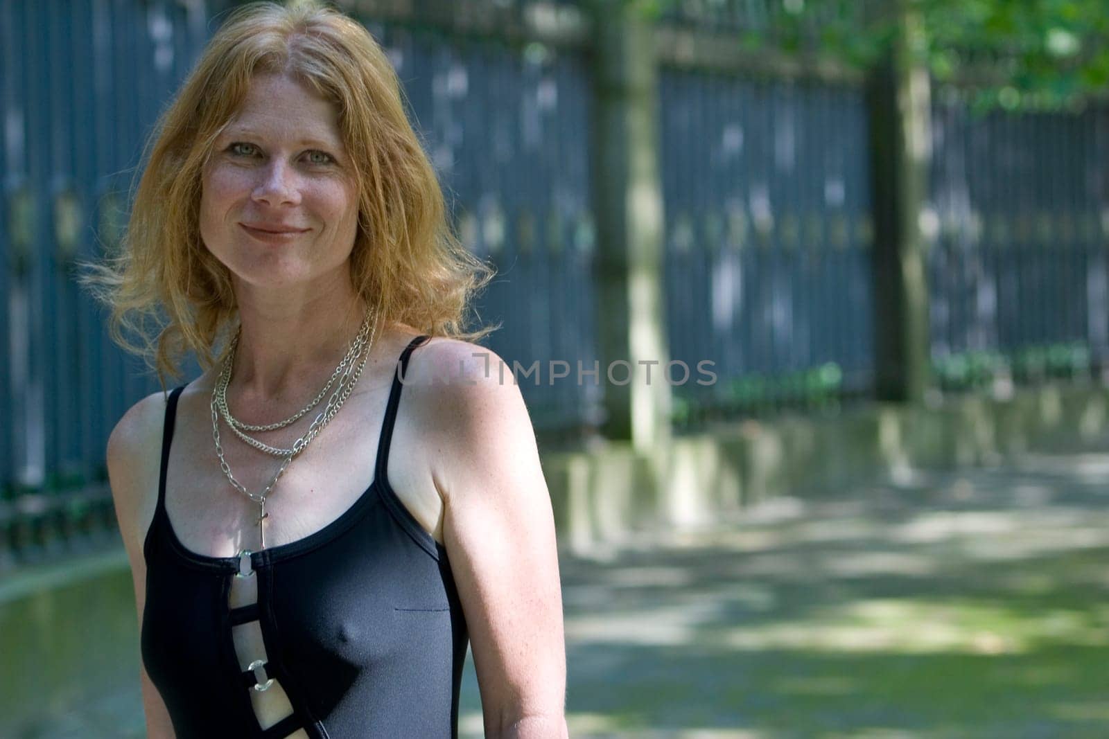 red-haired woman over 40