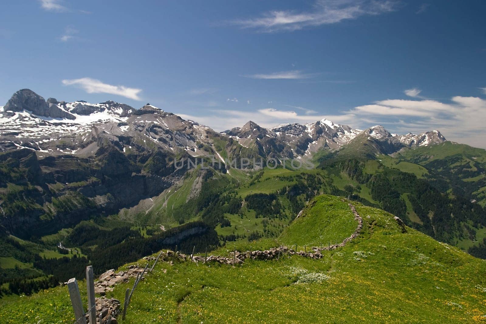 Mountain panorama of Oberried vom Metsch