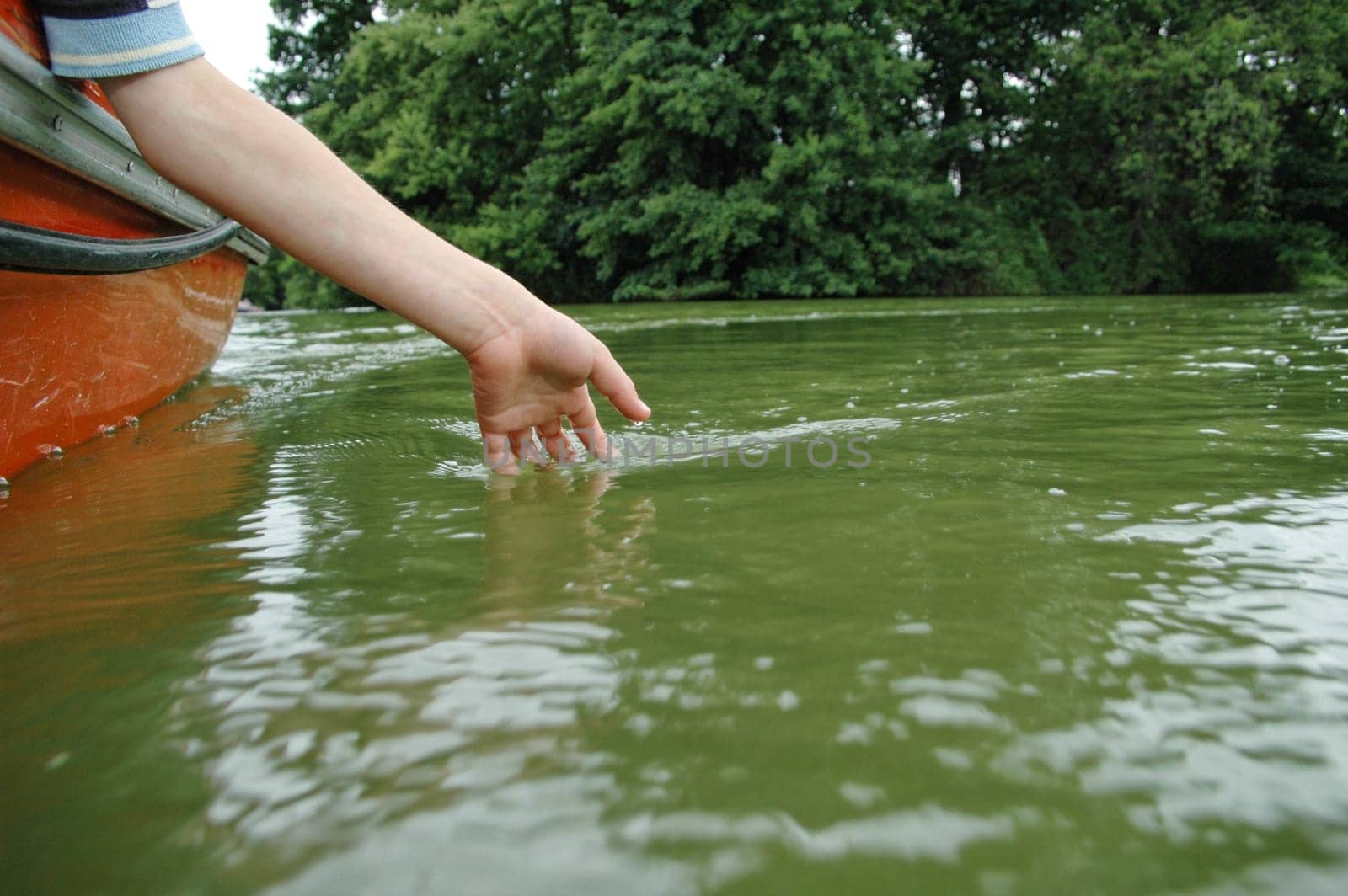 Hand in the water