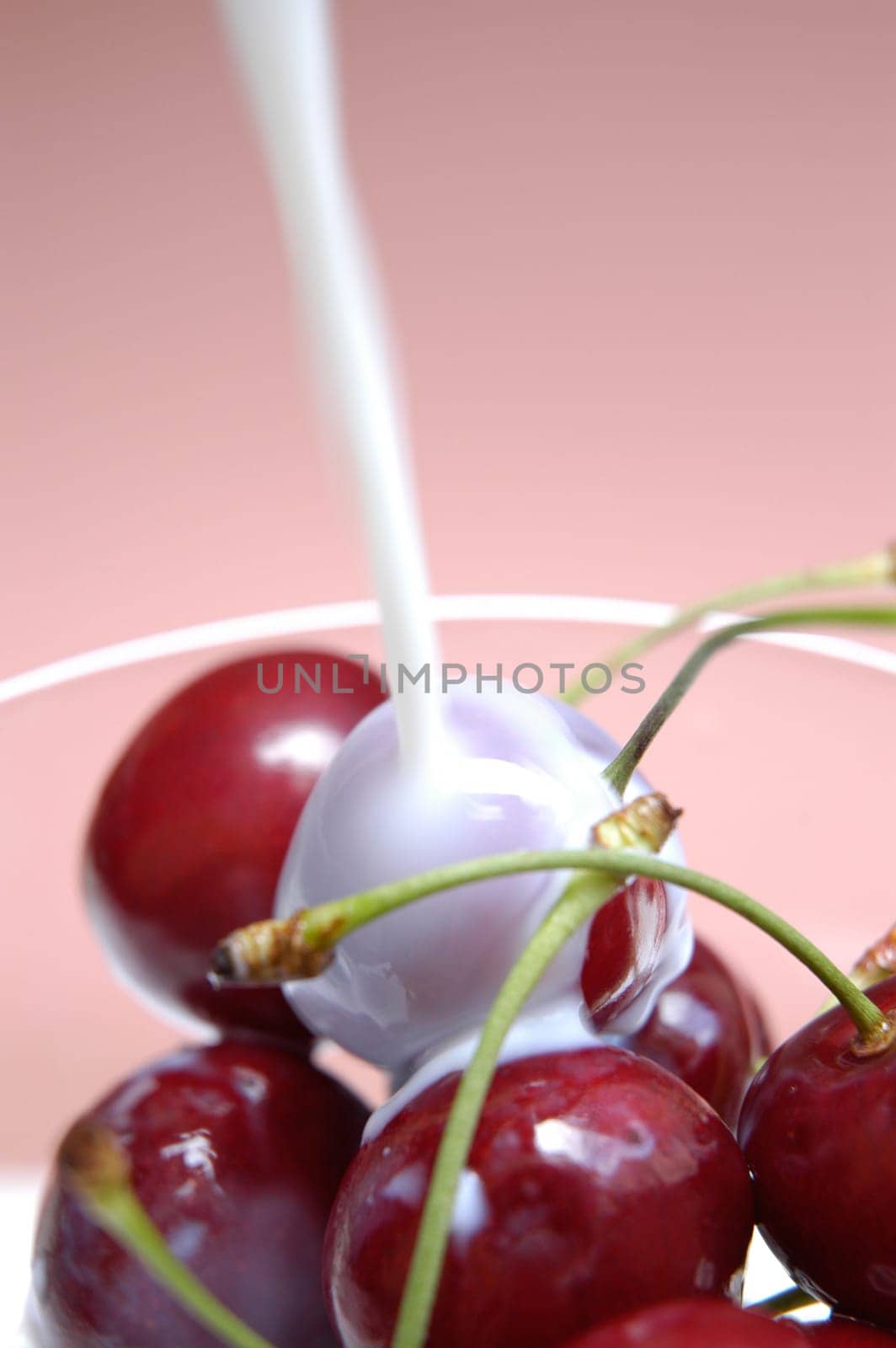 Cherries with milk