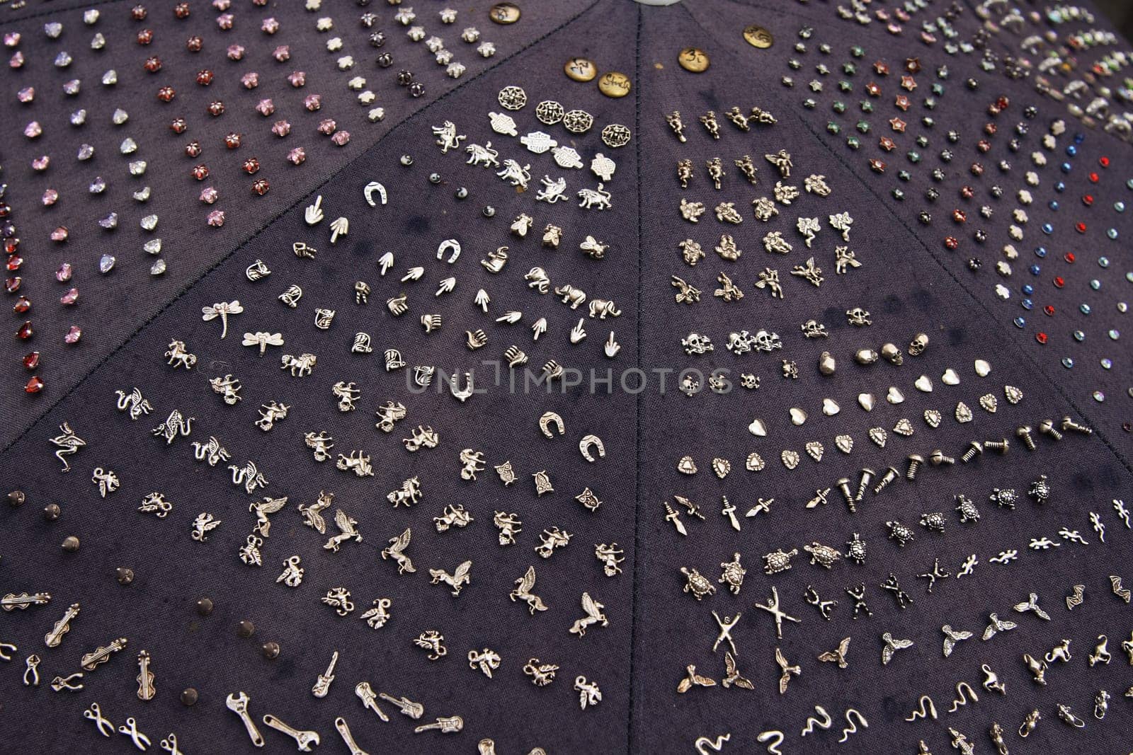 Stud earrings as raindrops