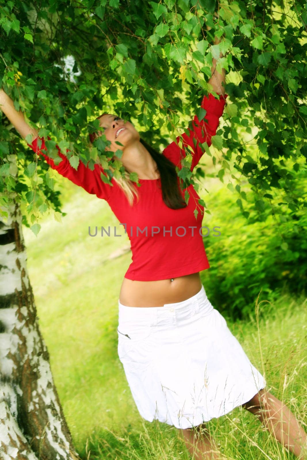 happy in nature