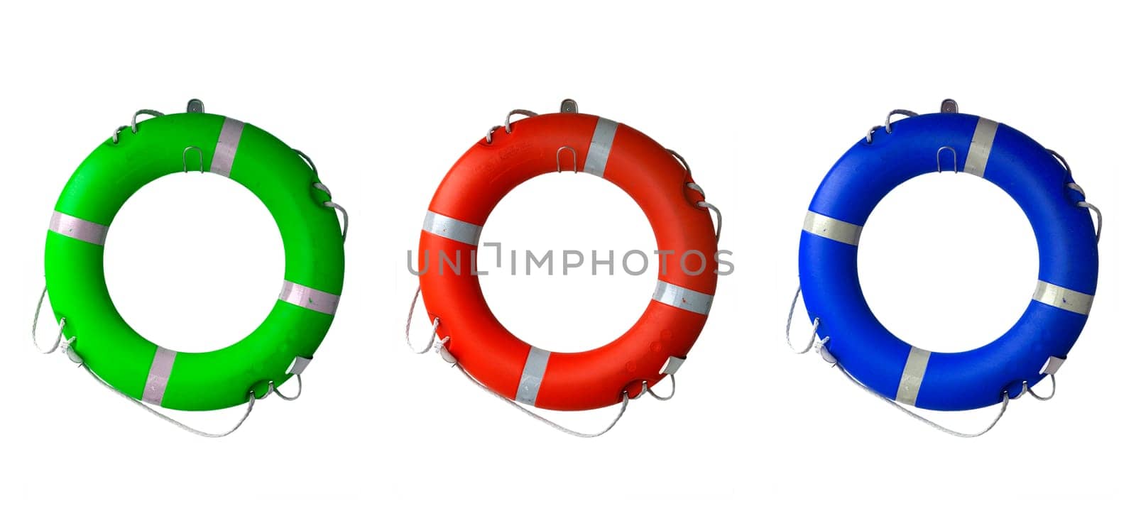 Three lifebuoys