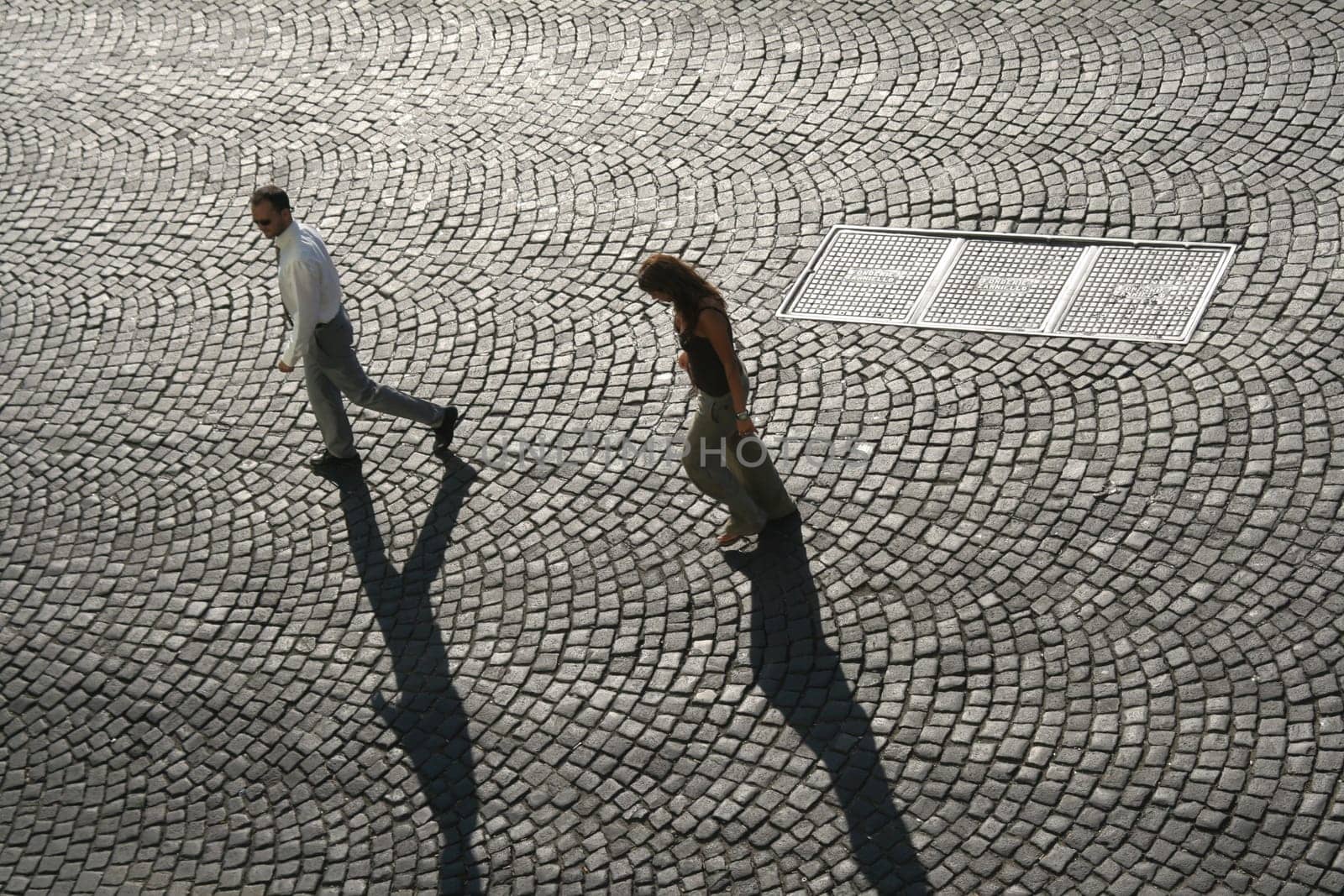 Man and woman,separated,street
