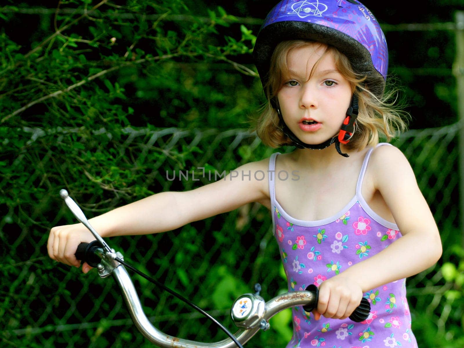 Girl with bike