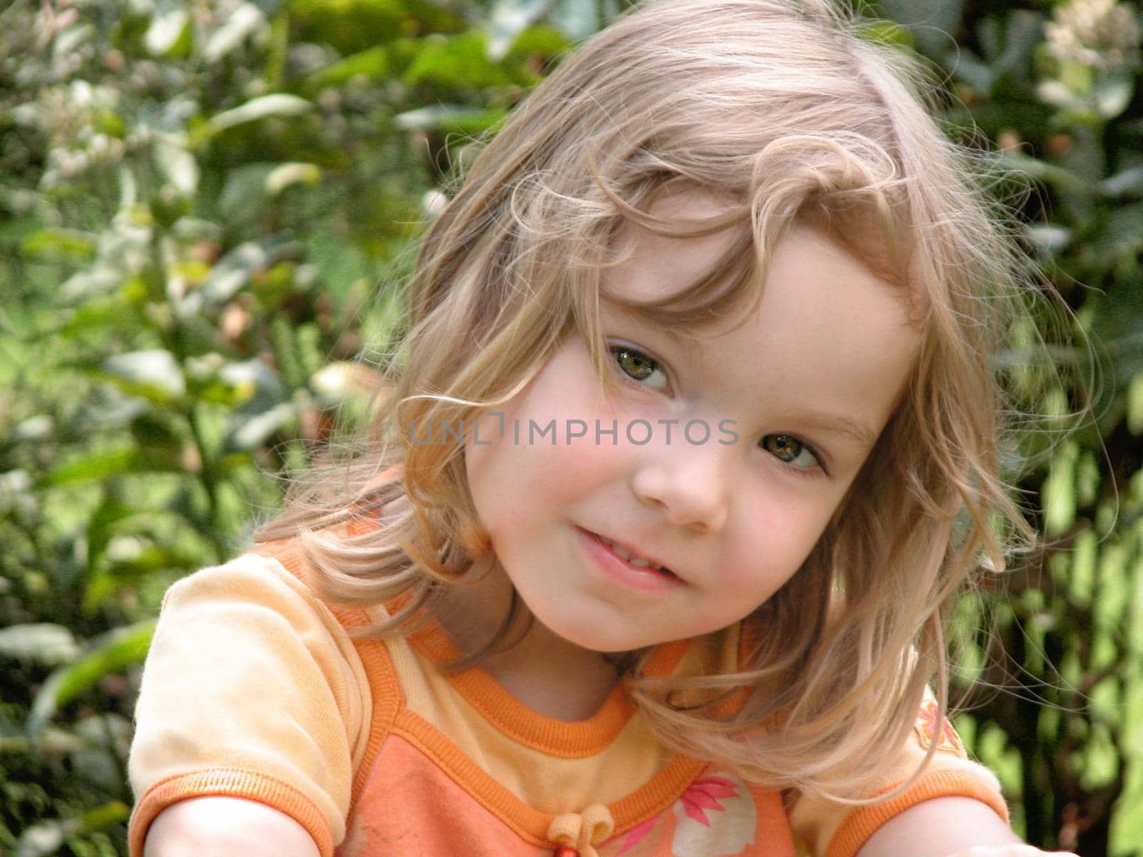Children's portrait in summer