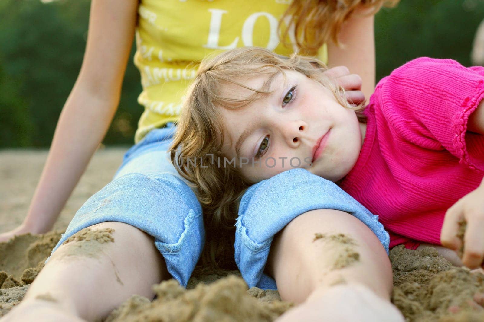 Cuddling on the beach