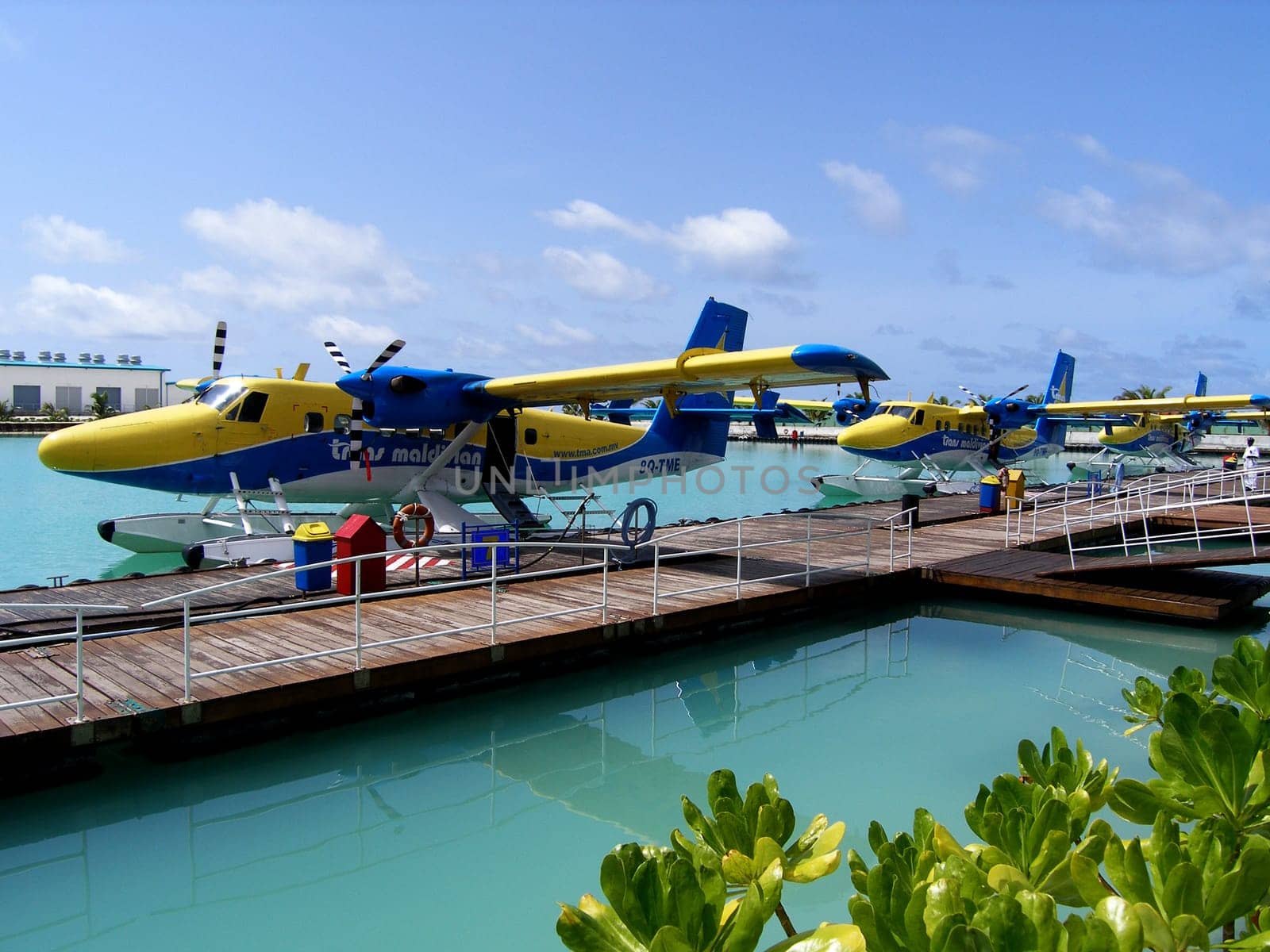 From Hulule all seaplanes take off for the Maldives Islands.