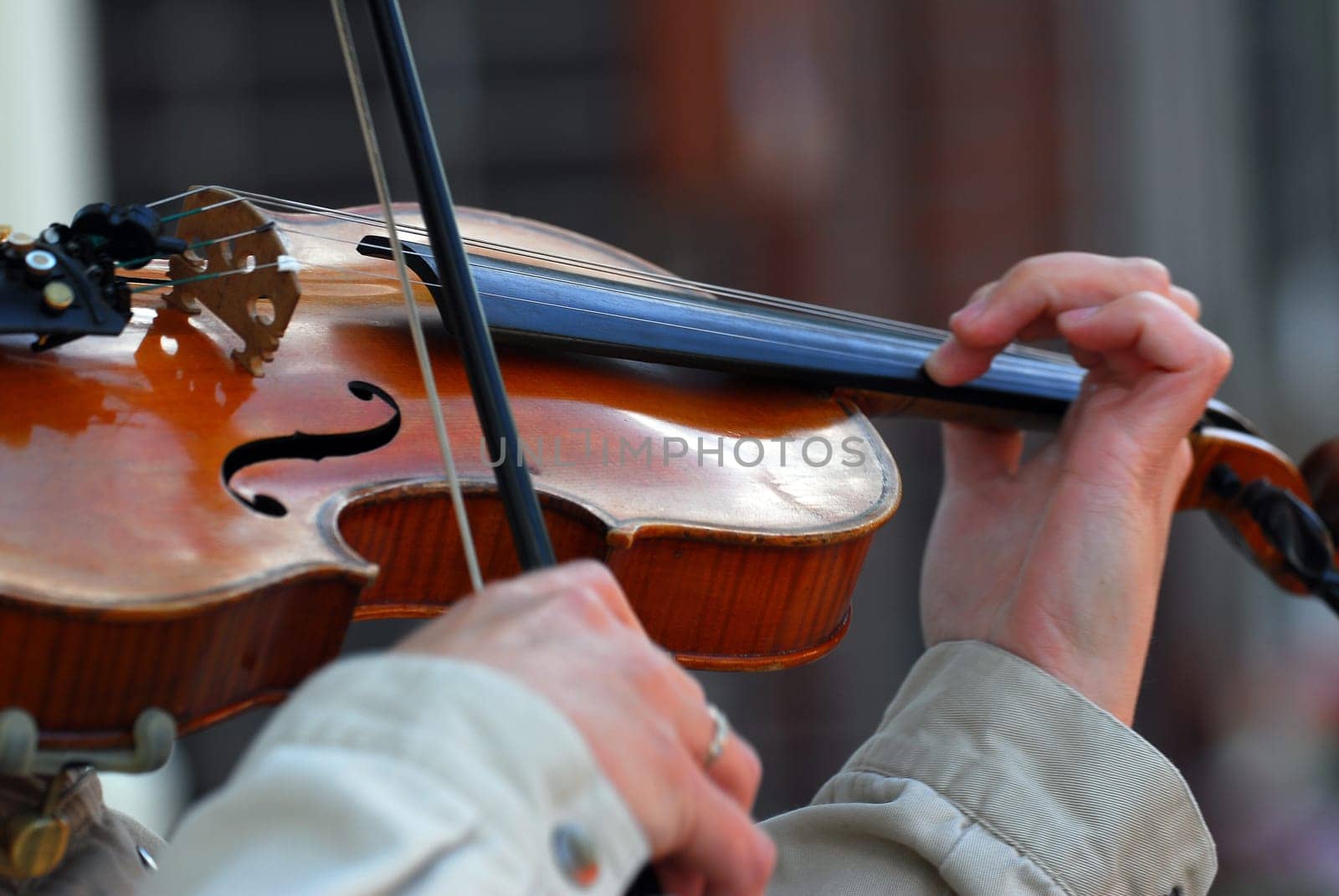 Playing the violin