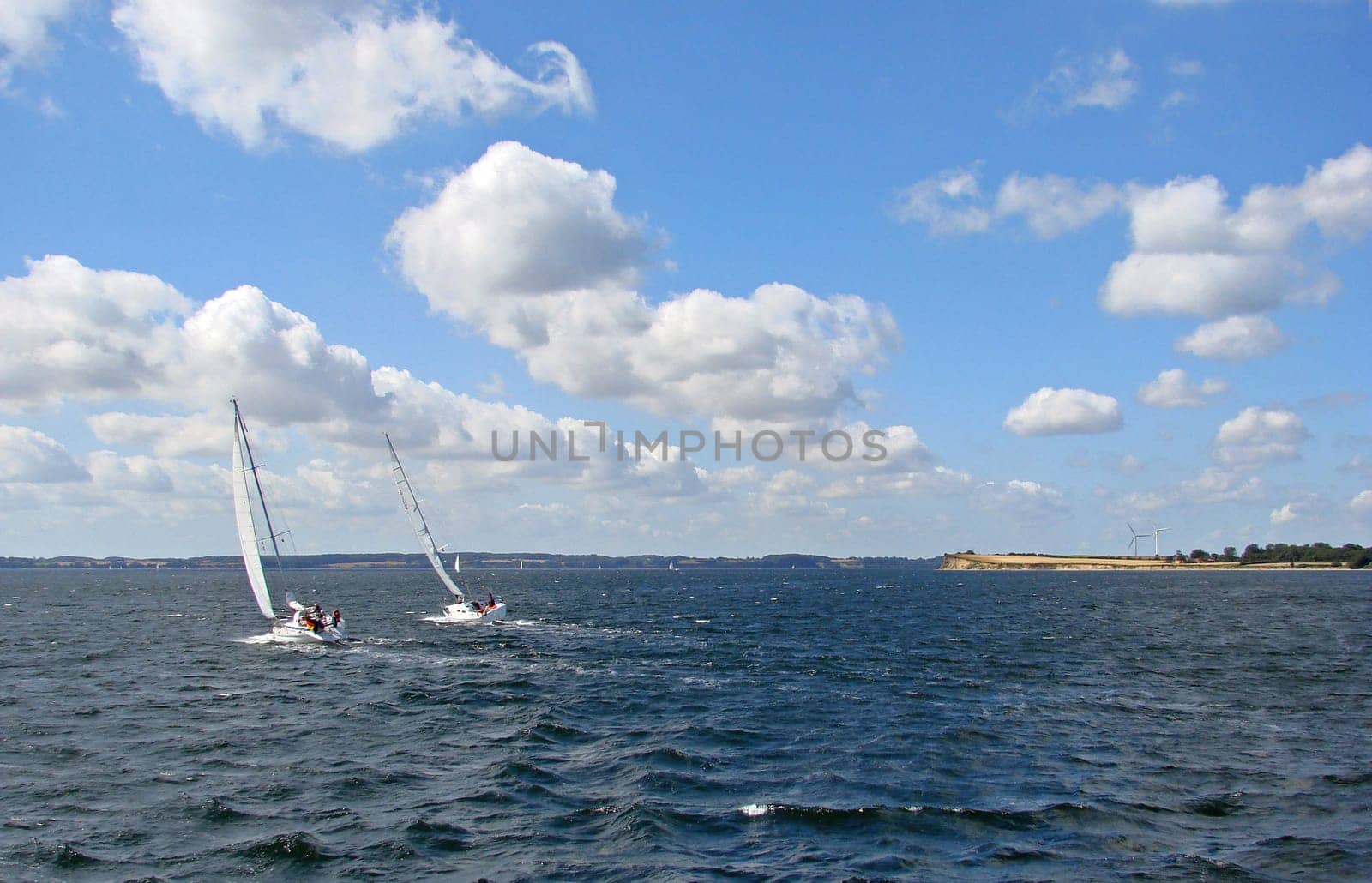Sailing boats in the Flensburg Fjord