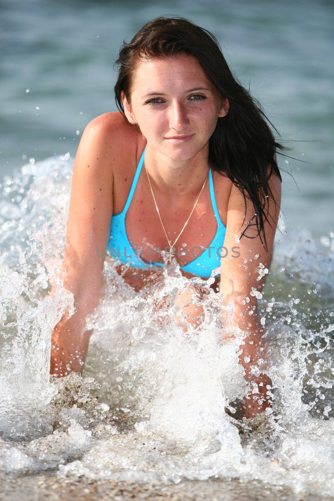 Irina in the surf