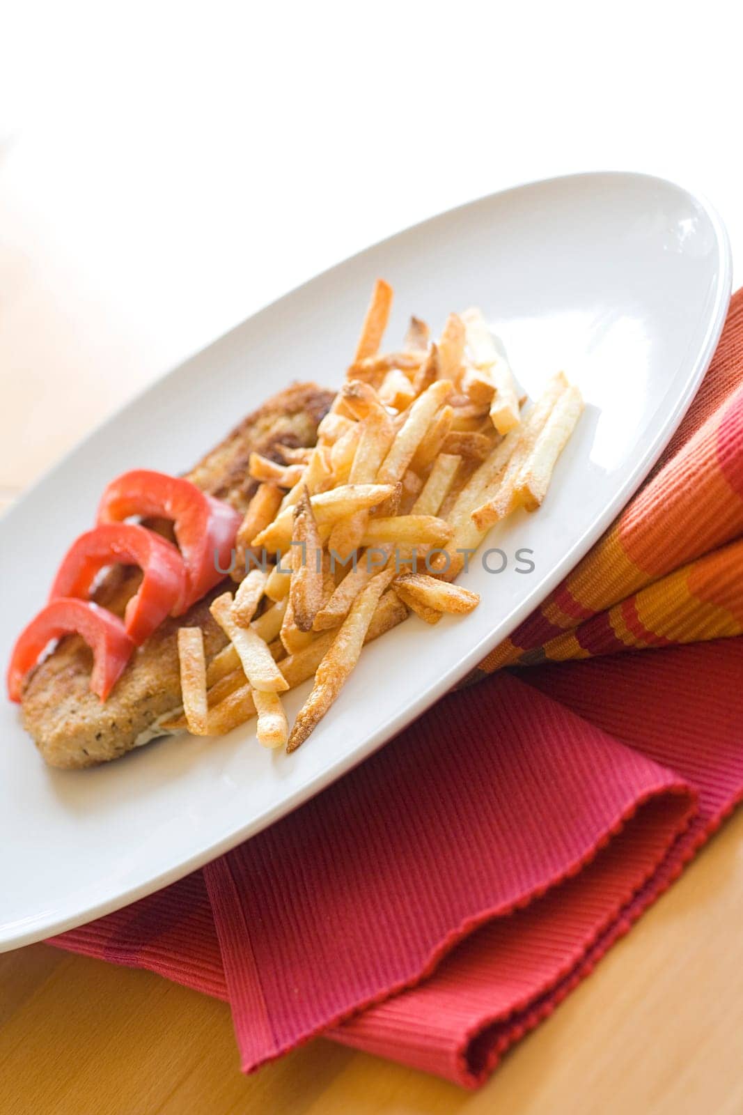 Schnitzel with French fries