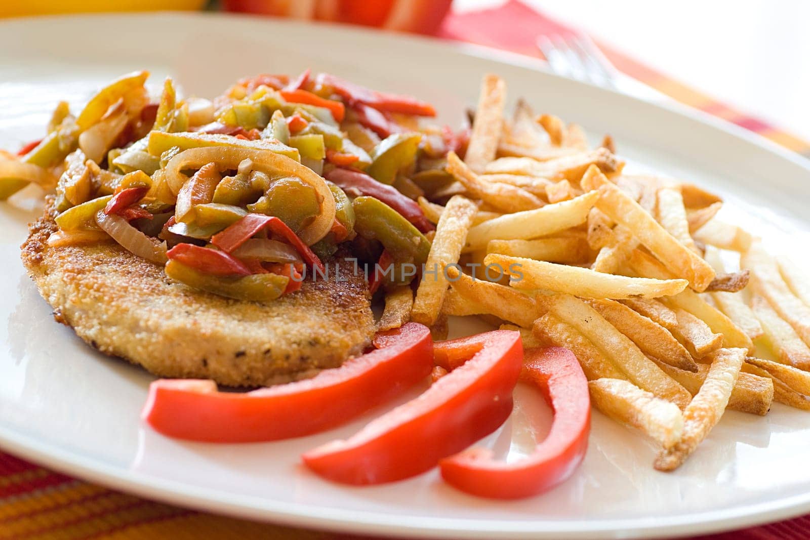 Gypsy schnitzel with fries